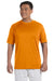 Champion CW22 Mens Double Dry Moisture Wicking Short Sleeve Crewneck T-Shirt Safety Orange Front