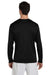 Champion CW26 Mens Double Dry Moisture Wicking Long Sleeve Crewneck T-Shirt Black Back