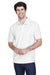 Devon & Jones D100 Mens Short Sleeve Polo Shirt White Front