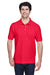 Devon & Jones D100 Mens Short Sleeve Polo Shirt Red Front