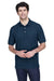 Devon & Jones D100 Mens Short Sleeve Polo Shirt Navy Blue Front