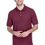 Devon & Jones Mens Short Sleeve Polo Shirt - Burgundy