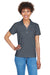 Devon & Jones D100W Womens Short Sleeve Polo Shirt Graphite Grey Front
