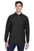 Devon & Jones D110 Mens Long Sleeve Polo Shirt Black Front