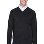 Devon & Jones Mens Wrinkle Resistant V-Neck Sweater - Black - Closeout