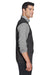 Devon & Jones D477 Mens Wrinkle Resistant V-Neck Sweater Vest Black Side