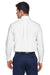 Devon & Jones D620 Mens Crown Woven Collection Wrinkle Resistant Long Sleeve Button Down Shirt w/ Pocket White Back