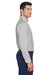 Devon & Jones D620 Mens Crown Woven Collection Wrinkle Resistant Long Sleeve Button Down Shirt w/ Pocket Silver Grey Side