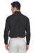 Devon & Jones D620 Mens Crown Woven Collection Wrinkle Resistant Long Sleeve Button Down Shirt w/ Pocket Black Back