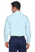 Devon & Jones D620 Mens Crown Woven Collection Wrinkle Resistant Long Sleeve Button Down Shirt w/ Pocket Crystal Blue Back