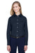 Devon & Jones D620W Womens Crown Woven Collection Wrinkle Resistant Long Sleeve Button Down Shirt Navy Blue Front