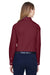 Devon & Jones D620W Womens Crown Woven Collection Wrinkle Resistant Long Sleeve Button Down Shirt Burgundy Back