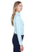 Devon & Jones D620W Womens Crown Woven Collection Wrinkle Resistant Long Sleeve Button Down Shirt Crystal Blue Side