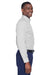Devon & Jones D640 Mens Crown Woven Collection Wrinkle Resistant Long Sleeve Button Down Shirt w/ Pocket Silver Grey Side
