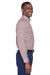 Devon & Jones D640 Mens Crown Woven Collection Wrinkle Resistant Long Sleeve Button Down Shirt w/ Pocket Burgundy Side