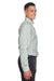 Devon & Jones D645 Mens Crown Woven Collection Wrinkle Resistant Long Sleeve Button Down Shirt w/ Pocket Dill Green Side