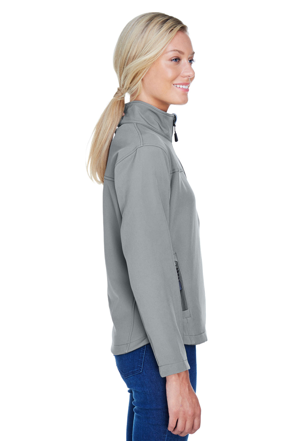 Devon & Jones D995W Womens Wind & Water Resistant Full Zip Jacket Charcoal Grey Side