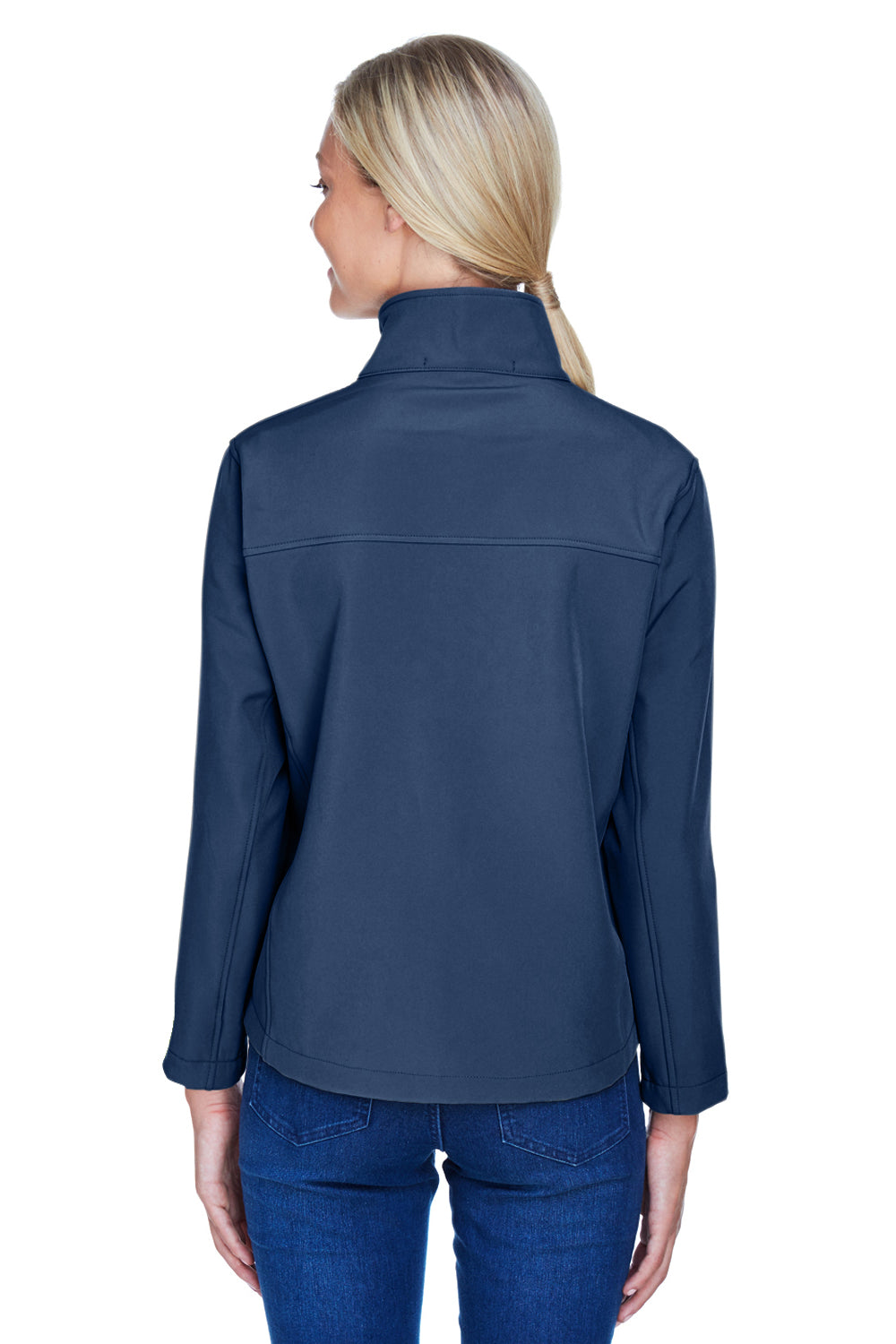 Devon & Jones D995W Womens Wind & Water Resistant Full Zip Jacket Navy Blue Back
