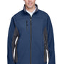 Devon & Jones Mens Wind & Water Resistant Full Zip Jacket - Navy Blue/Dark Grey