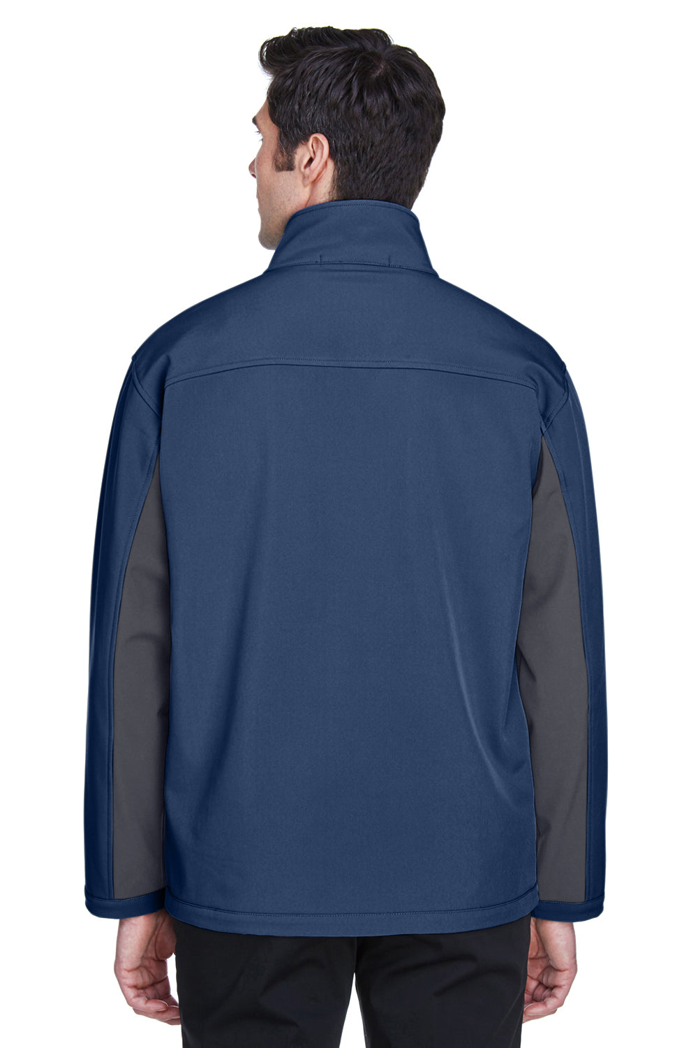 Devon & Jones D997 Mens Wind & Water Resistant Full Zip Jacket Navy Blue/Dark Grey Back