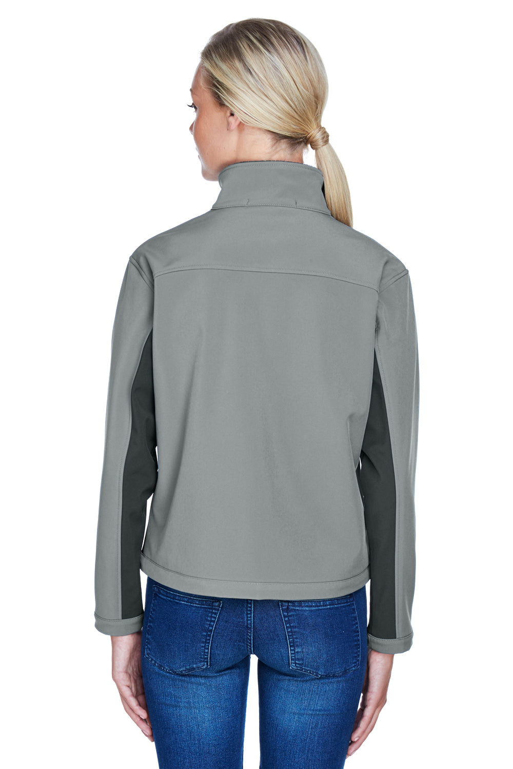 Devon & Jones D997W Womens Wind & Water Resistant Full Zip Jacket Charcoal Grey/Dark Grey Back
