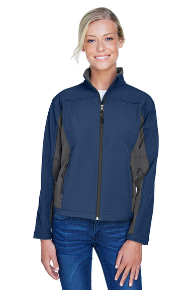 Devon & Jones D997W Womens Wind & Water Resistant Full Zip Jacket Navy Blue/Dark Grey Front