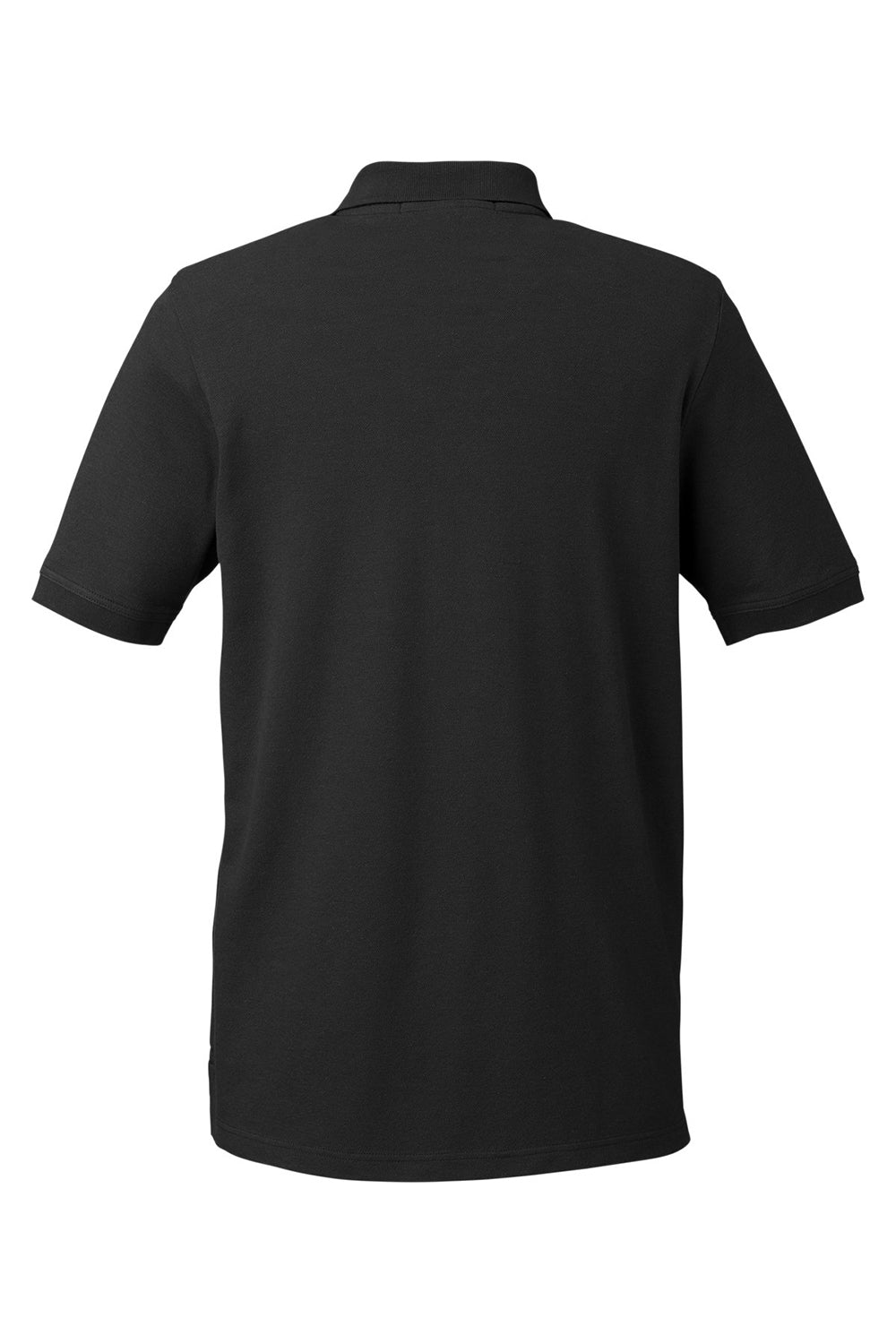 Devon & Jones DG100 Mens New Classics Performance Moisture Wicking Short Sleeve Polo Shirt Black Flat Back