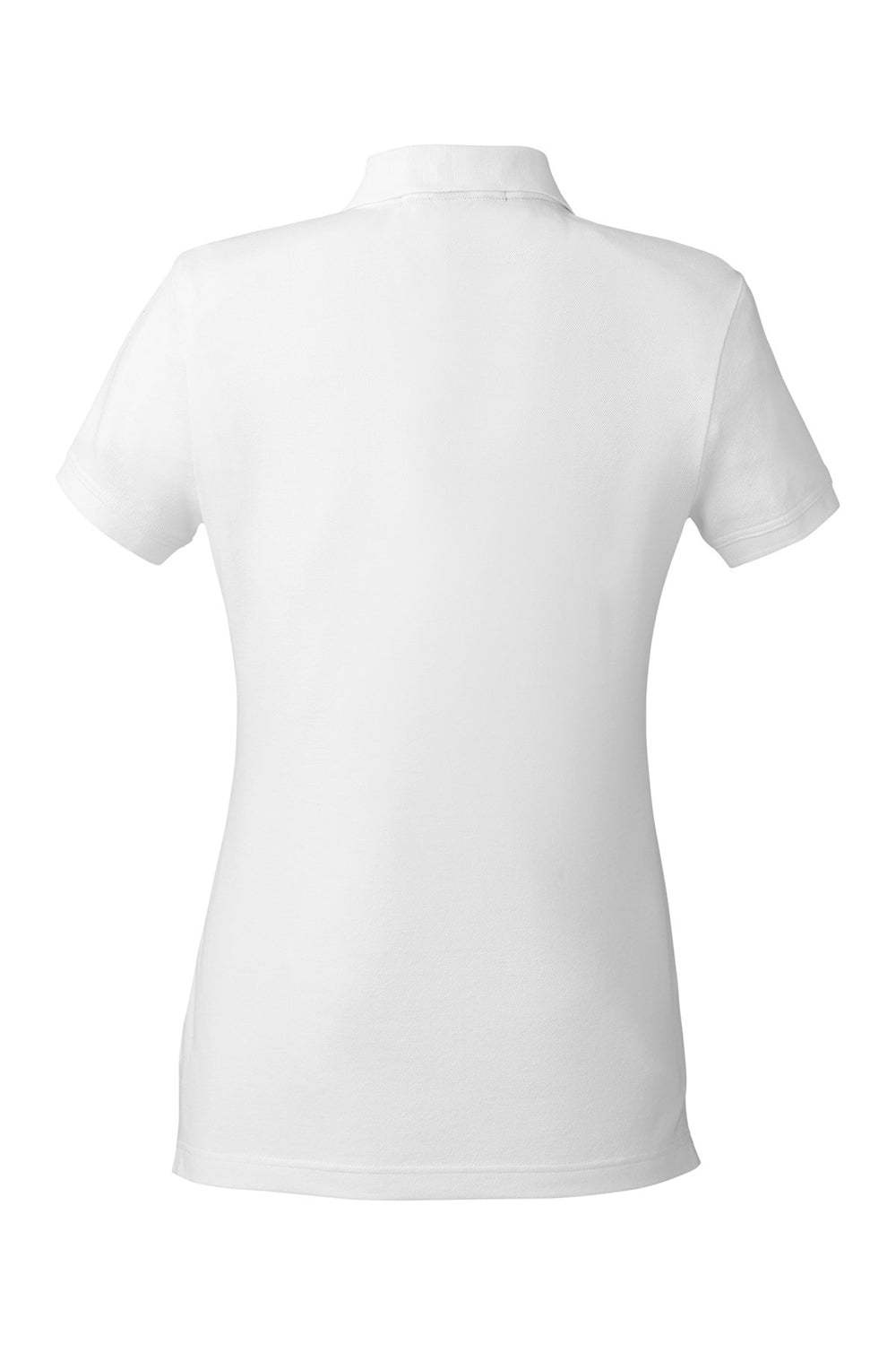 Devon & Jones DG100W Womens New Classics Performance Moisture Wicking Short Sleeve Polo Shirt White Flat Back
