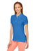 Devon & Jones DG100W Womens New Classics Performance Moisture Wicking Short Sleeve Polo Shirt French Blue 3Q