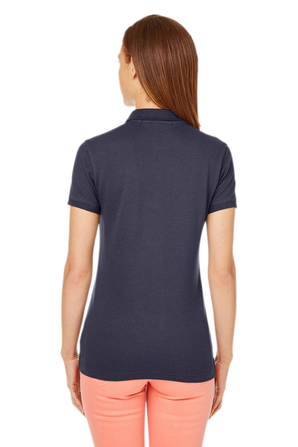 Devon & Jones DG100W Womens New Classics Performance Moisture Wicking Short Sleeve Polo Shirt Navy Blue Back