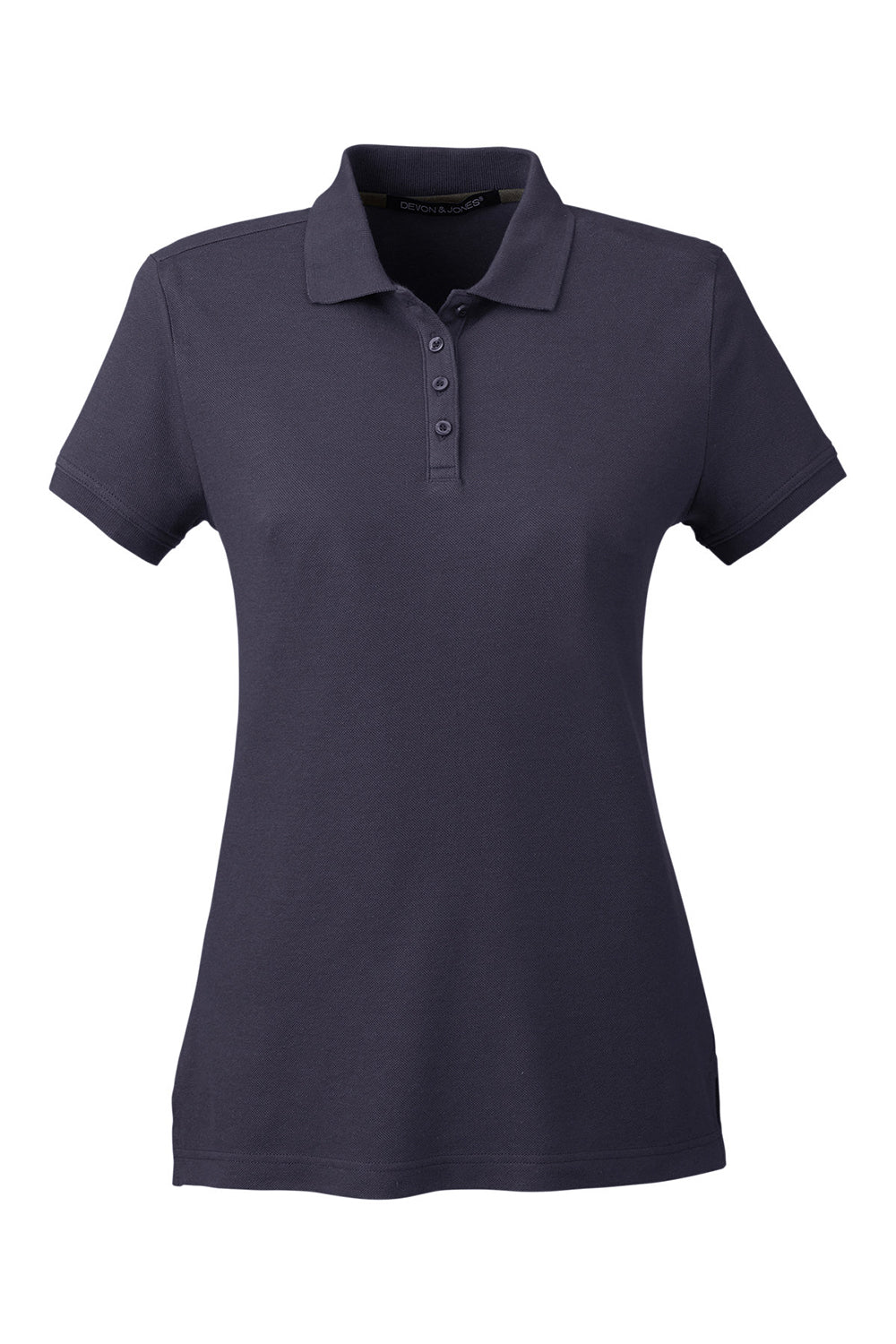 Devon & Jones DG100W Womens New Classics Performance Moisture Wicking Short Sleeve Polo Shirt Navy Blue Flat Front