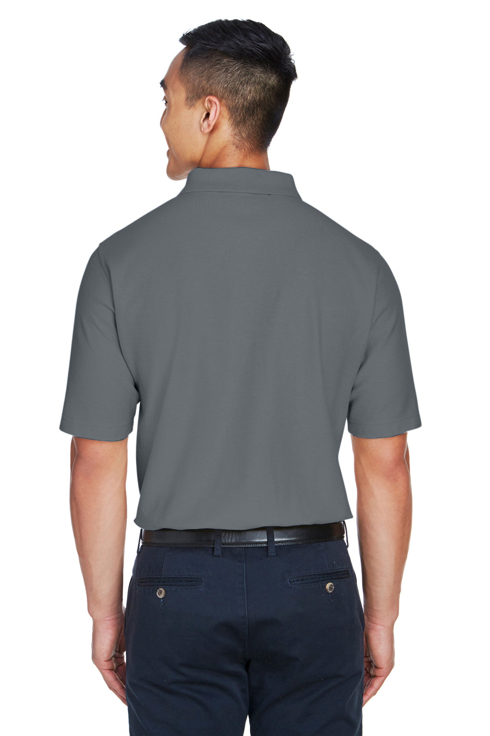 Devon & Jones DG150 Mens DryTec20 Performance Moisture Wicking Short Sleeve Polo Shirt Graphite Grey Back