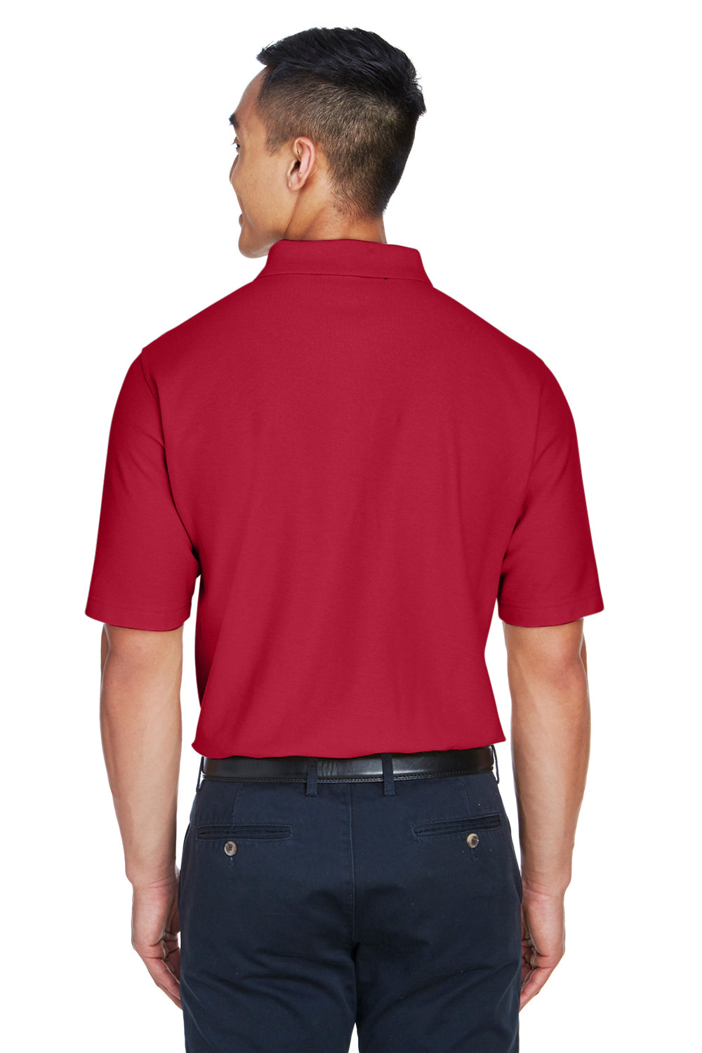 Devon & Jones DG150 Mens DryTec20 Performance Moisture Wicking Short Sleeve Polo Shirt Red Back