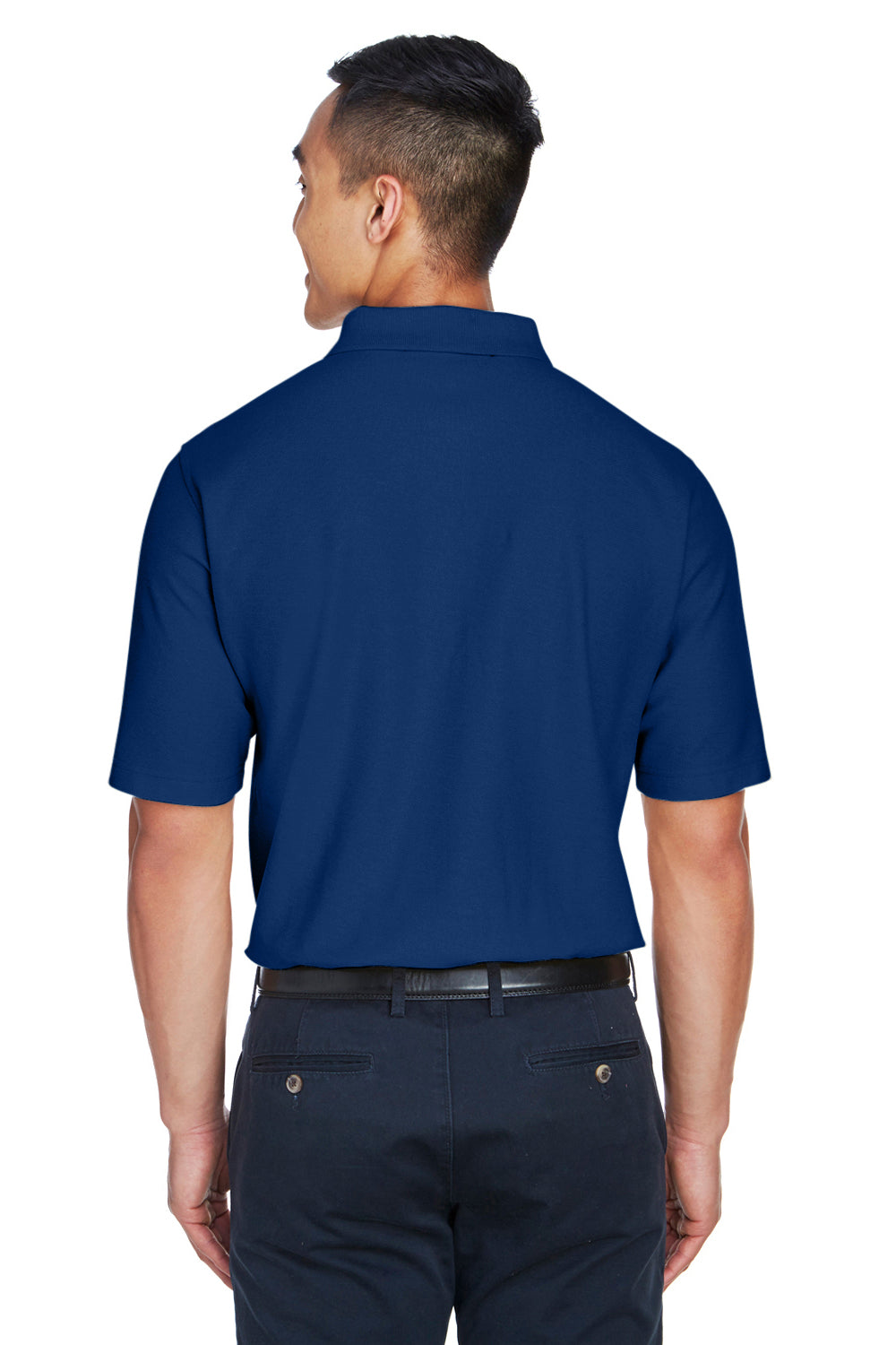 Devon & Jones DG150 Mens DryTec20 Performance Moisture Wicking Short Sleeve Polo Shirt Royal Blue Back