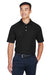 Devon & Jones DG150P Mens DryTec20 Performance Moisture Wicking Short Sleeve Polo Shirt w/ Pocket Black Front