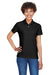 Devon & Jones DG150W Womens DryTec20 Performance Moisture Wicking Short Sleeve Polo Shirt Black Front