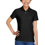 Devon & Jones Womens DryTec20 Performance Moisture Wicking Short Sleeve Polo Shirt - Black
