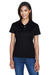 Devon & Jones DG200W Womens Pima-Tech Moisture Wicking Short Sleeve Polo Shirt Black Front