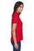 Devon & Jones DG200W Womens Pima-Tech Moisture Wicking Short Sleeve Polo Shirt Red Side