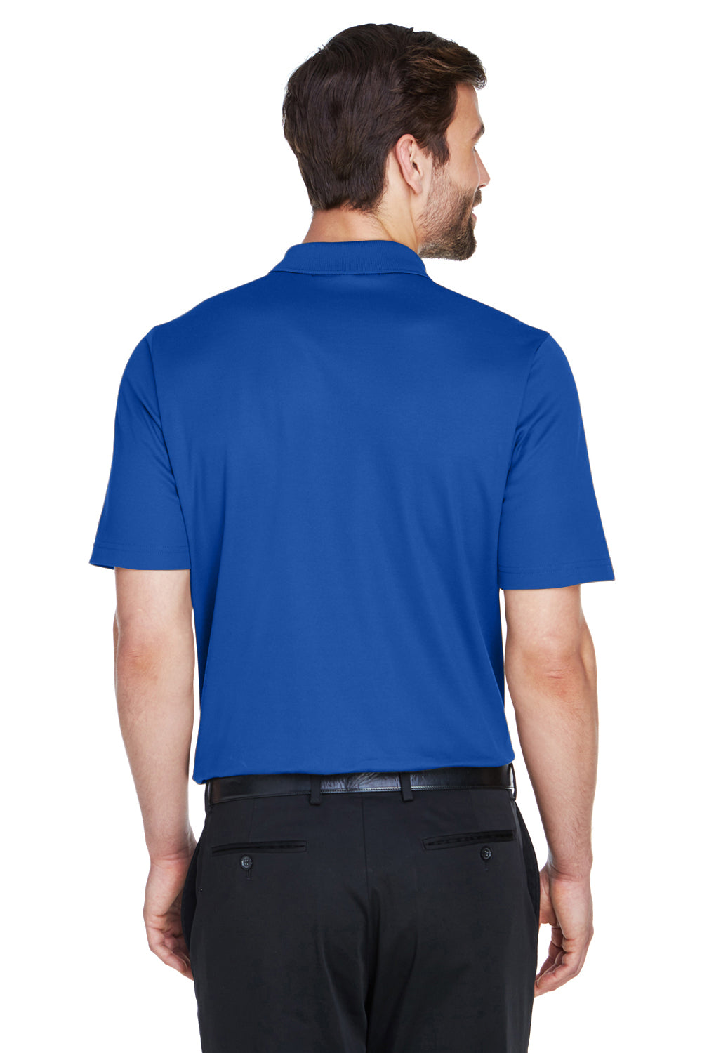 Devon & Jones DG20 Mens CrownLux Performance Moisture Wicking Short Sleeve Polo Shirt Royal Blue Back