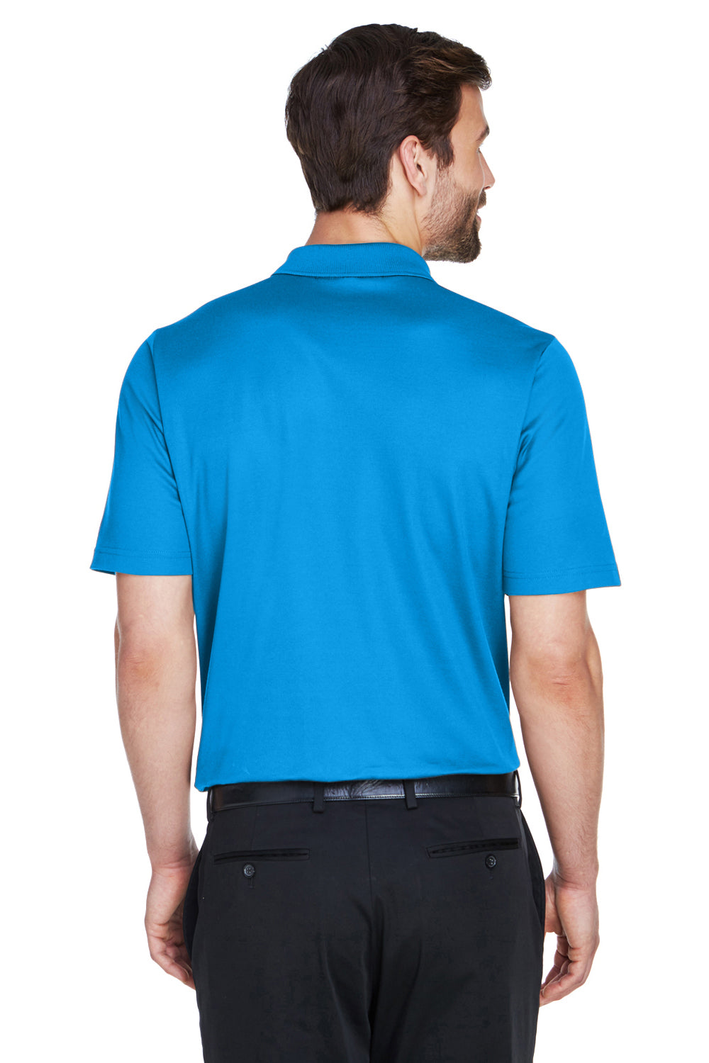 Devon & Jones DG20 CrownLux Performance Moisture Wicking Short Sleeve Polo Shirt Ocean Blue Back