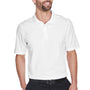 Devon & Jones Mens CrownLux Performance Moisture Wicking Short Sleeve Polo Shirt - White