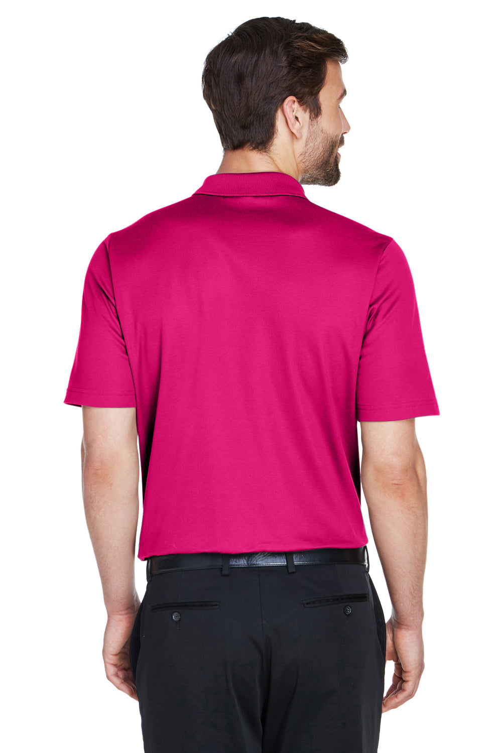 Devon & Jones DG20 CrownLux Performance Moisture Wicking Short Sleeve Polo Shirt Raspberry Pink Back