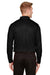Devon & Jones DG20L Mens CrownLux Performance Moisture Wicking Long Sleeve Polo Shirt Black Back