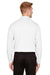 Devon & Jones DG20L Mens CrownLux Performance Moisture Wicking Long Sleeve Polo Shirt White Back