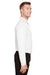 Devon & Jones DG20L Mens CrownLux Performance Moisture Wicking Long Sleeve Polo Shirt White Side