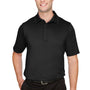 Devon & Jones Mens CrownLux Range Flex Performance Moisture Wicking Short Sleeve Polo Shirt - Black