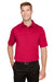 Devon & Jones DG21 Mens CrownLux Range Flex Performance Moisture Wicking Short Sleeve Polo Shirt Red Front