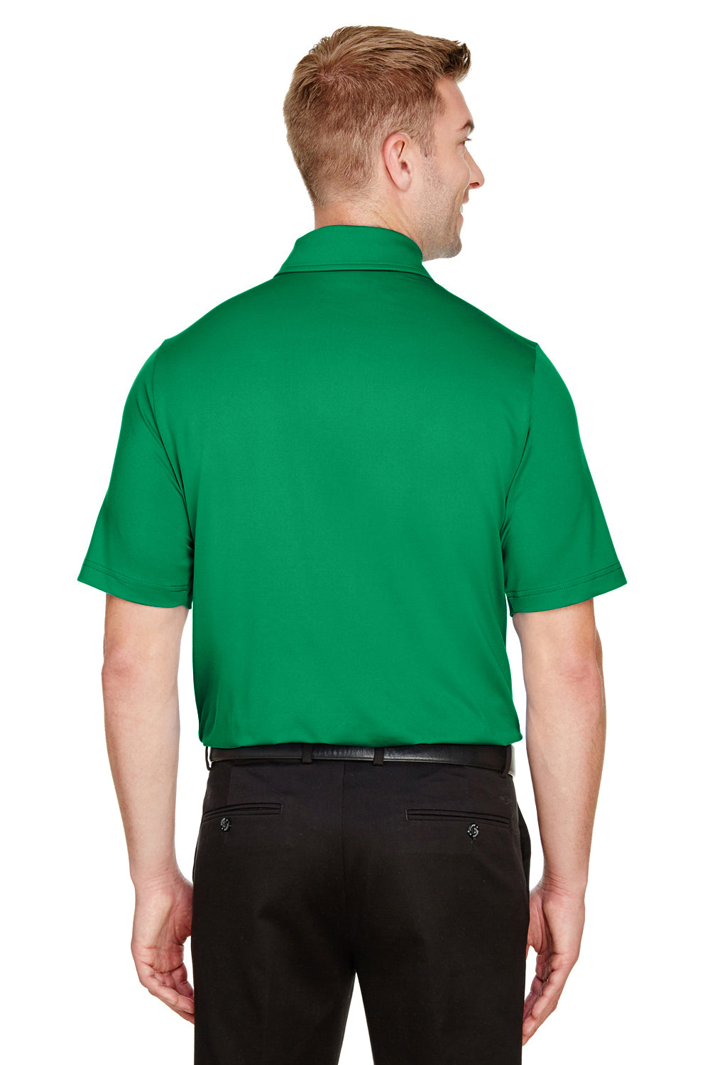 Devon & Jones DG21 Mens CrownLux Range Flex Performance Moisture Wicking Short Sleeve Polo Shirt Kelly Green Back