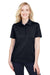 Devon & Jones DG21W Womens CrownLux Range Flex Performance Moisture Wicking Short Sleeve Polo Shirt Black Front
